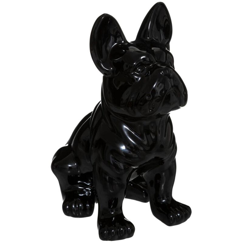 foto del prodotto atmosphera statuetta in ceramica nera bulldog h12cm cr ateur d int rieur