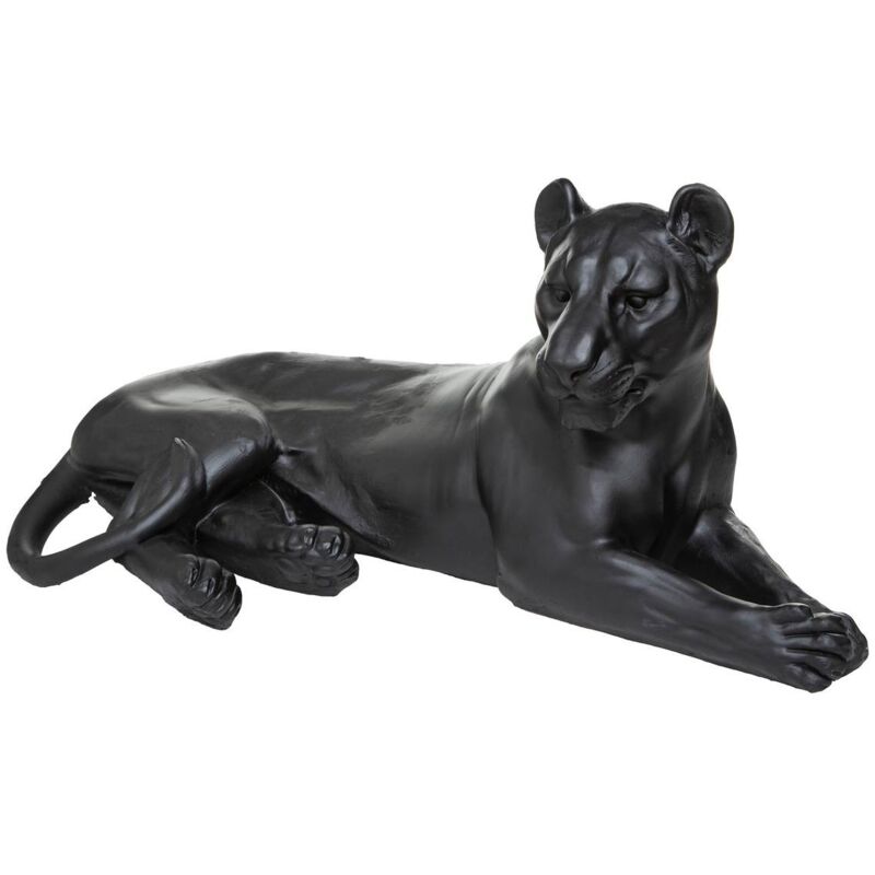 foto del prodotto atmosphera statuetta leopardata nera reclinabile h38cm cr ateur d int rieur