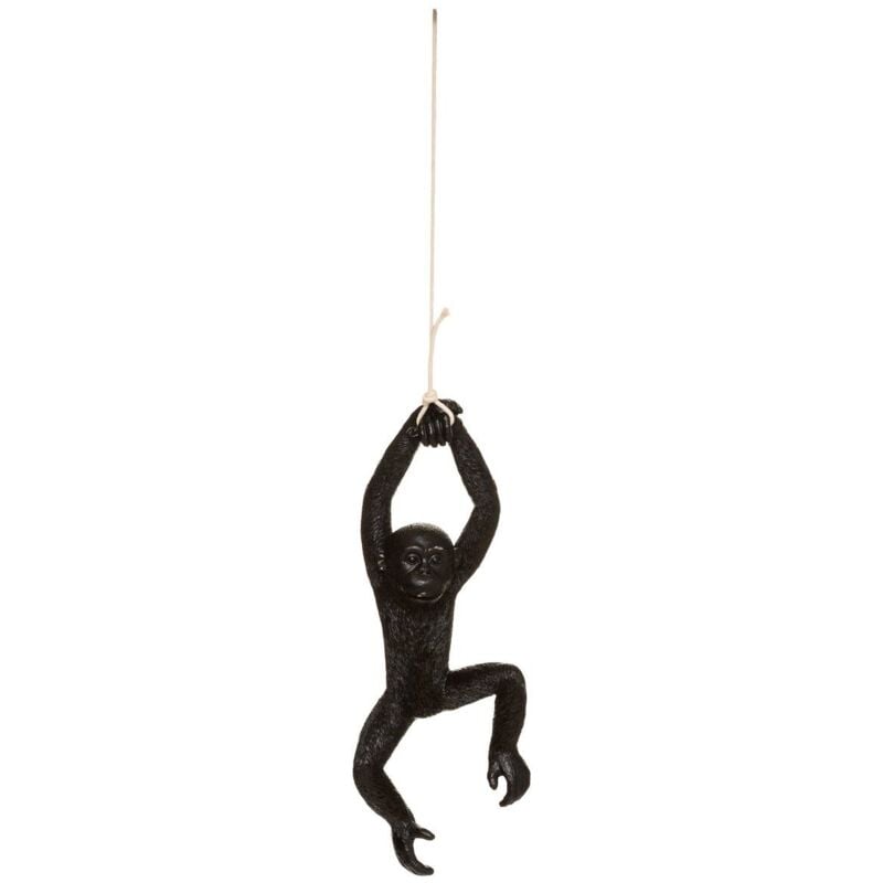 foto del prodotto atmosphera statuetta scimmia appesa gaspard nera h40cm cr ateur d int rieur