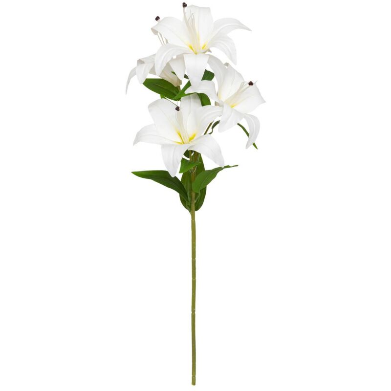 foto del prodotto atmosphera stelo di 4 gigli artificiali jago bianco h80cm cr ateur d int rieur