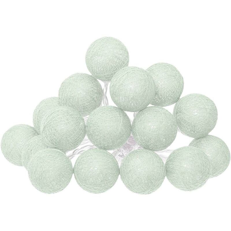 foto del prodotto atmosphera stringa led 16 sfere verde celeste l255cm cr ateur d int rieur