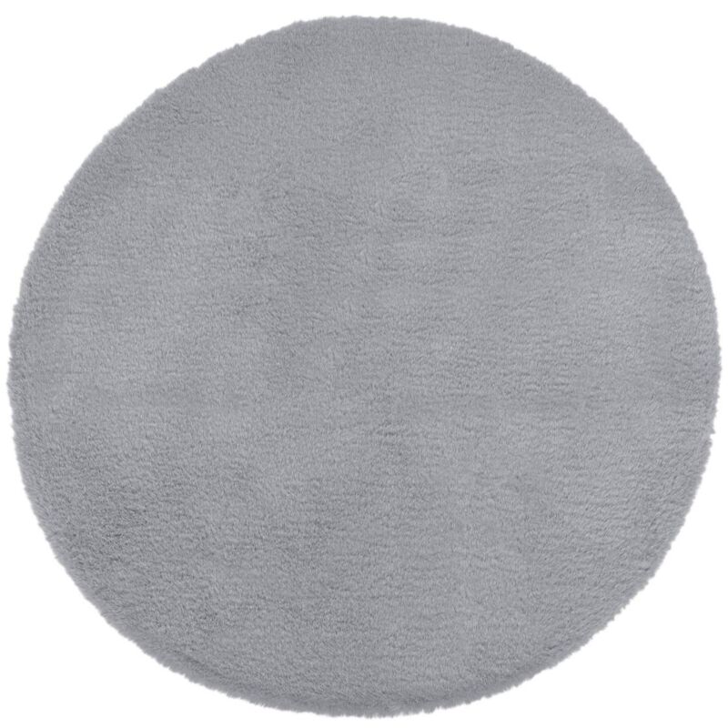 foto del prodotto atmosphera tappeto grigio effetto pelliccia d80cm cr ateur d int rieur