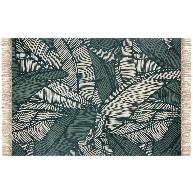 foto del prodotto atmosphera tappeto jungle in cotone verde 120x170cm cr ateur d int rieur