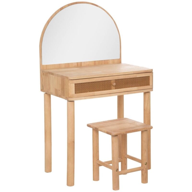foto del prodotto atmosphera tavolino e sgabello per bambini in legno di hevea 55x100cm cr ateur d int rieur