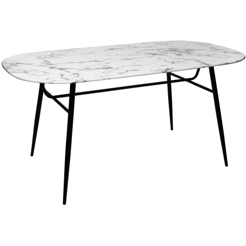 foto del prodotto atmosphera tavolo da pranzo effetto marmo bianco roxas l160cm cr ateur d int rieur