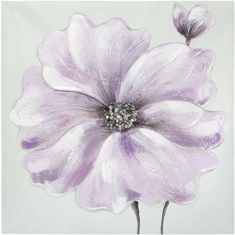 foto del prodotto atmosphera tela dipinta fiori 48x48cm cr ateur d int rieur