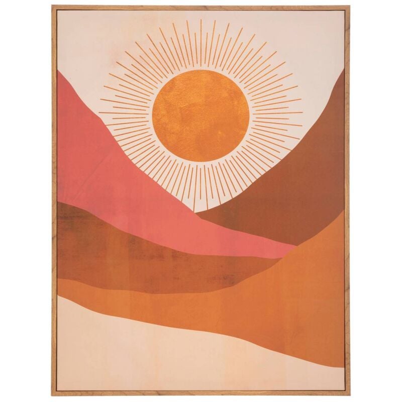 foto del prodotto atmosphera tela incorniciata soleil legno 58x78cm cr ateur d int rieur