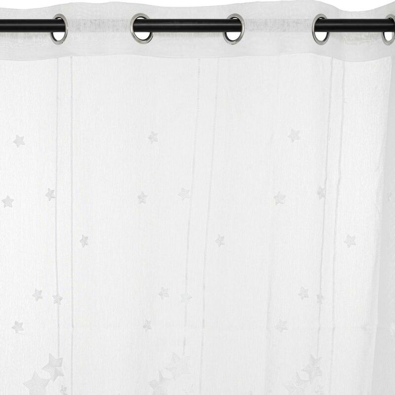 foto del prodotto atmosphera tenda a stella ricamata h240cm bianco cr ateur d int rieur
