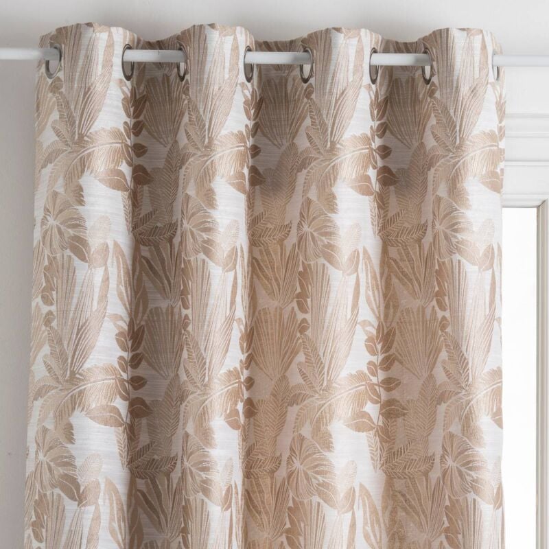 foto del prodotto atmosphera tenda bejuco beige con motivo jacquard 140x260cm cr ateur d int rieur