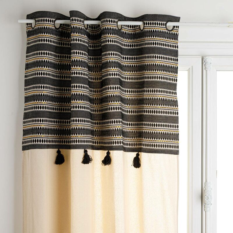 foto del prodotto atmosphera tenda jacquard delhi bianca e nera 140x260cm cr ateur d int rieur