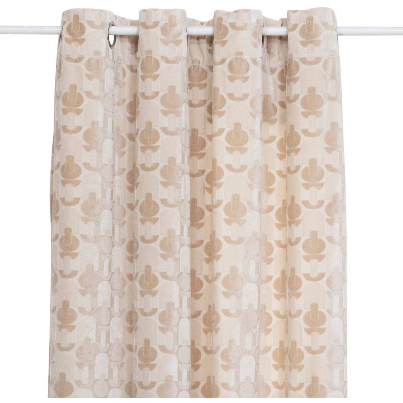 foto del prodotto atmosphera tenda luna in velluto jacquard di lino 140x260cm cr ateur d int rieur