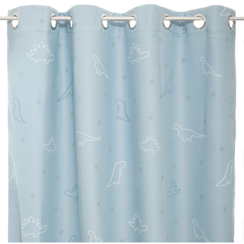 foto del prodotto atmosphera tenda oscurante per bambini glow dinosauro azzurro 140x250cm cr ateur d int rieur