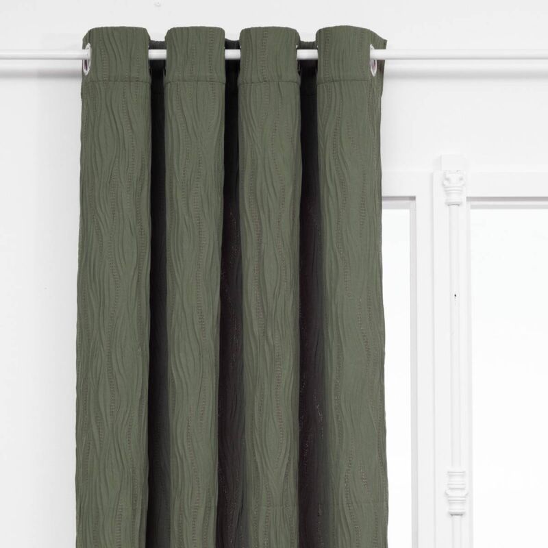 foto del prodotto atmosphera tenda plissettata maely verde cachi 135x260cm cr ateur d int rieur