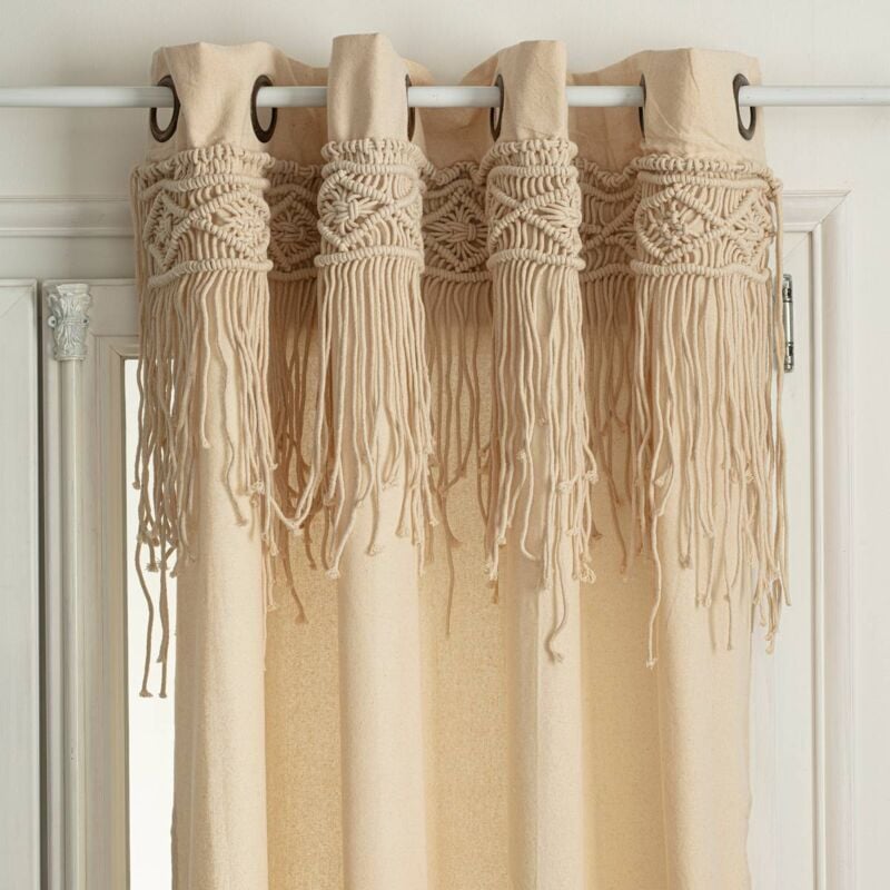 foto del prodotto atmosphera tenda rituality in macram beige 140x260cm cr ateur d int rieur