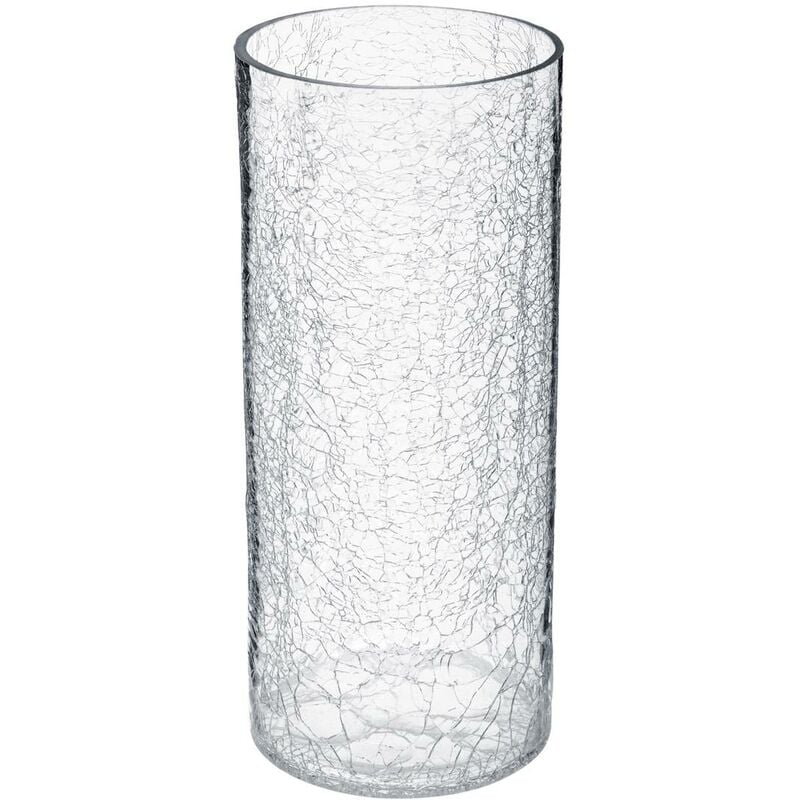 foto del prodotto atmosphera vaso cilindrico in vetro craquel h30cm cr ateur d int rieur