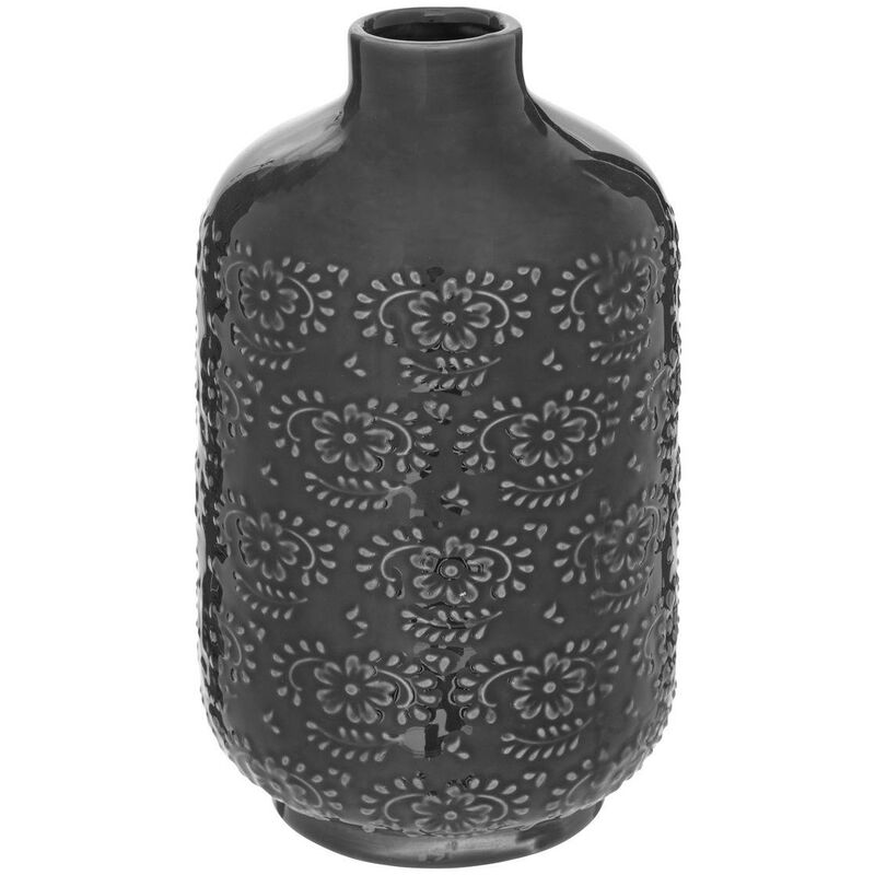 foto del prodotto atmosphera vaso in ceramica lumi re d hiver h21,5 cm grigio cr ateur d int rieur