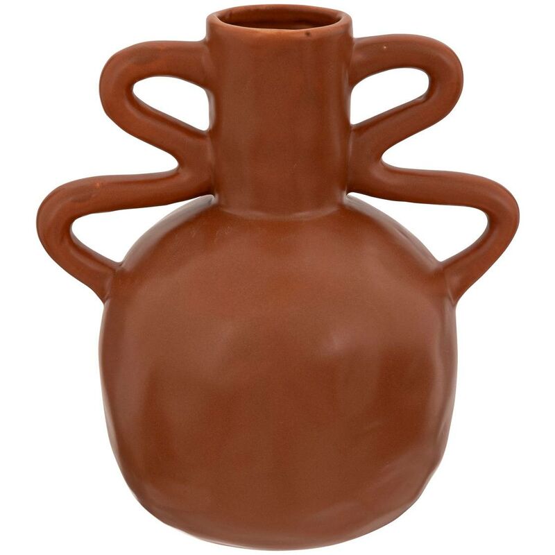 foto del prodotto atmosphera vaso in ceramica olme h20cm marrone cannella cr ateur d int rieur