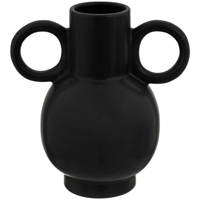 foto del prodotto atmosphera vaso in ceramica olme h22cm nero cr ateur d int rieur