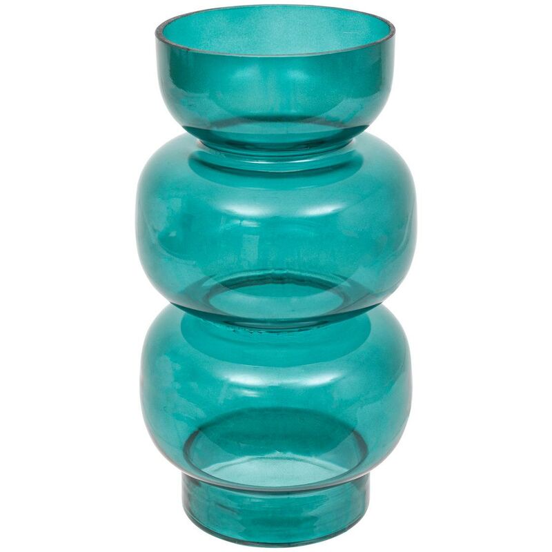 foto del prodotto atmosphera vaso in vetro be vintage h25cm blu anatra cr ateur d int rieur