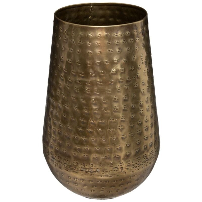 foto del prodotto atmosphera vaso oasis in metallo dorato martellato h23cm cr ateur d int rieur