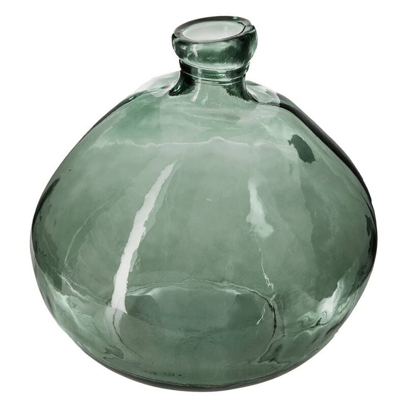 foto del prodotto atmosphera vaso rotondo in vetro riciclato verde cachi d23cm cr ateur d int rieur
