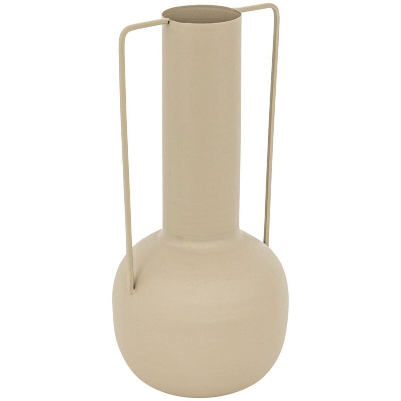 foto del prodotto atmosphera vaso sylvain in metallo lino beige h295cm cr ateur d int rieur