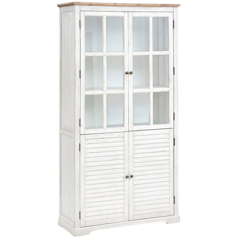 foto del prodotto atmosphera vetrina a 4 ante oblia 95x190cm bianco cr ateur d int rieur