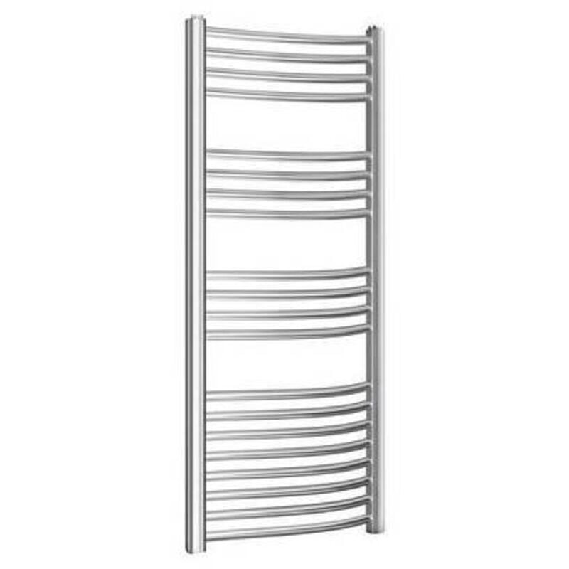 foto del prodotto aton scaldasalviette radiatore termoarredo 180x50 cm int.45 cromato da bagno a tubi tondi curvo trento