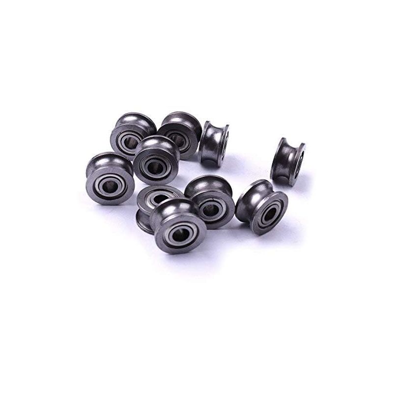 foto del prodotto atoplee u624zz4 cuscinetti a sfera sigillati per puleggia, adatti per guide con scanalatura a u, dimensioni 4 x 13 x 4 mm. confezione da 20 pezzi