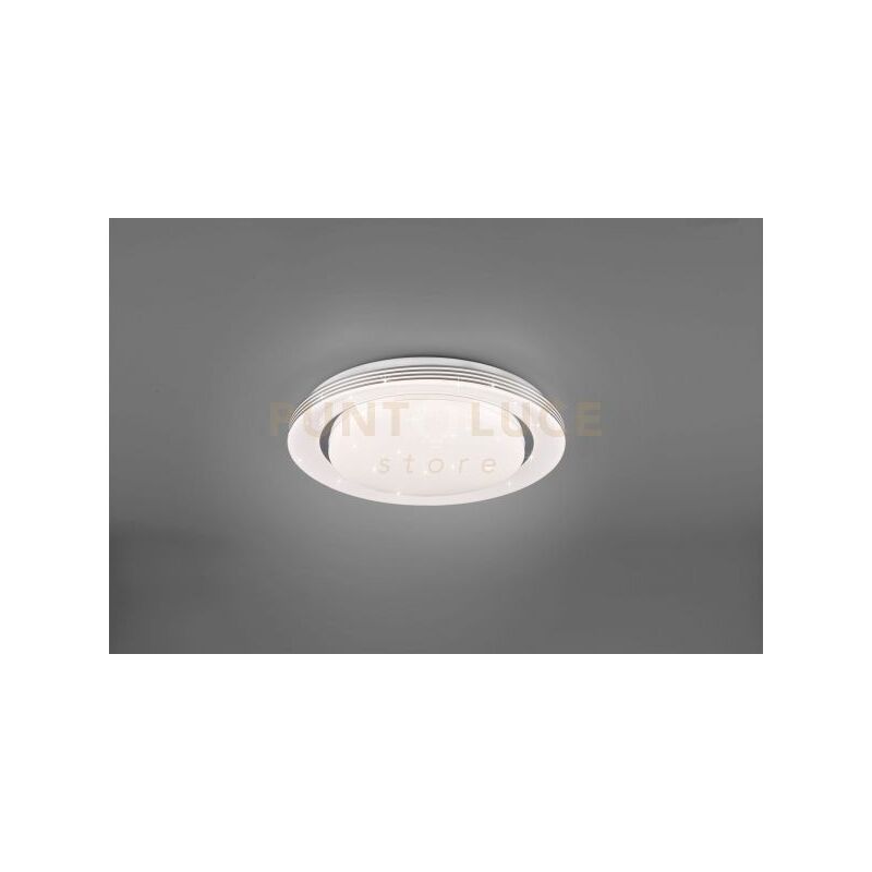 foto del prodotto atria plafoniera led con telecomando multifunzione con diffusore effetto cielo stellato d.38cm 3000 6000k 2000lm 18w dimmerabile