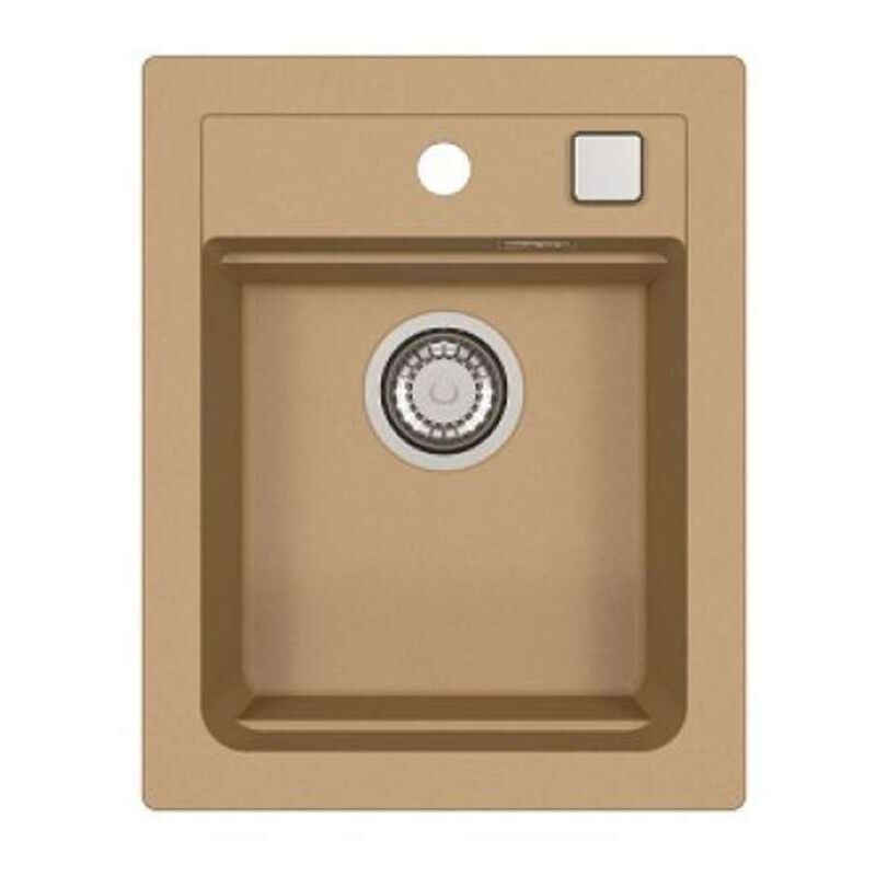 foto del prodotto atrox lavello in granito, 40x50 cm, con comando remoto dello scarico, beige 1139769 alveus