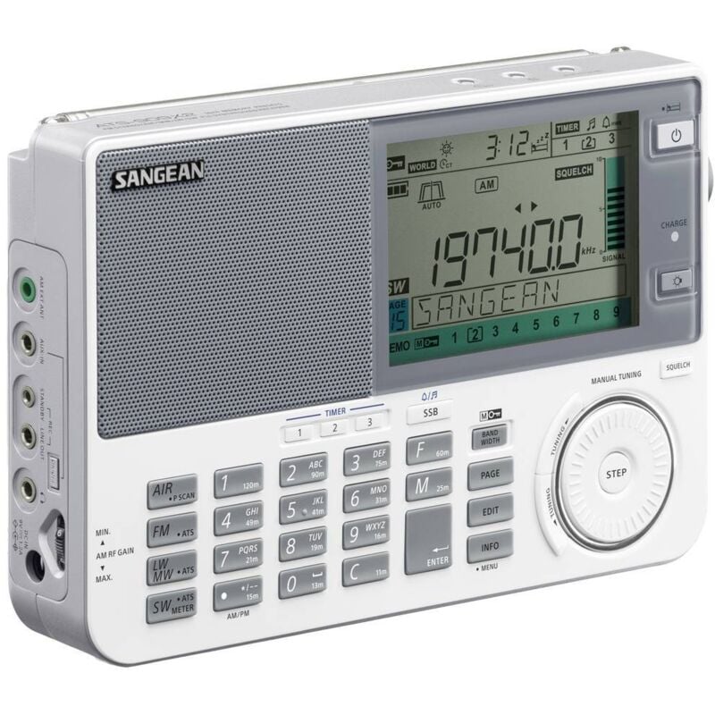 foto del prodotto ats 909x2 ricevitore mondiale fm, ol, am funzione allarme bianco sangean