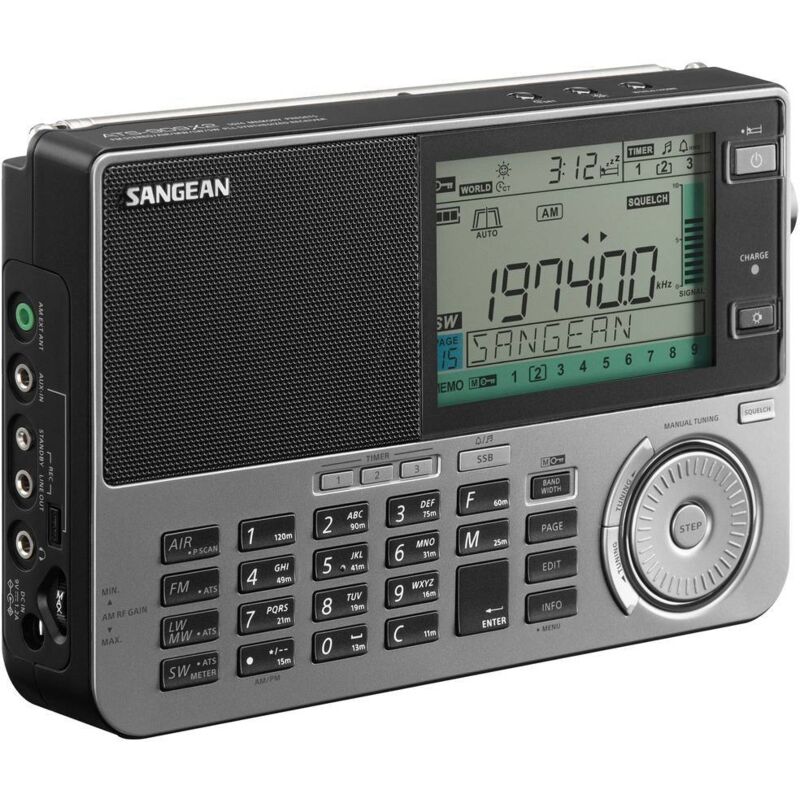 foto del prodotto ats 909x2 ricevitore mondiale fm, ol, am funzione allarme nero sangean