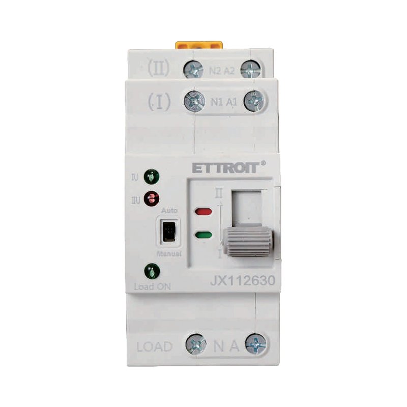 foto del prodotto ats commutatore di trasferimento automatico fotovoltaico 2p 2m doppio alimentazione 63a ac 230v ip20 iec60947-6-1