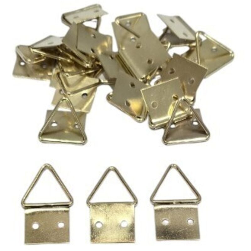 foto del prodotto attaccaglie ganci snodati per dietro ai quadri ottonate snodate nr 3 cf 20 pz