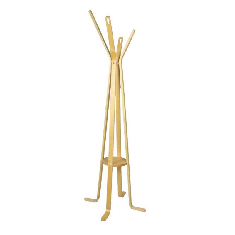 foto del prodotto attaccapanni a stelo legno naturale 4 braccia cm 50h180