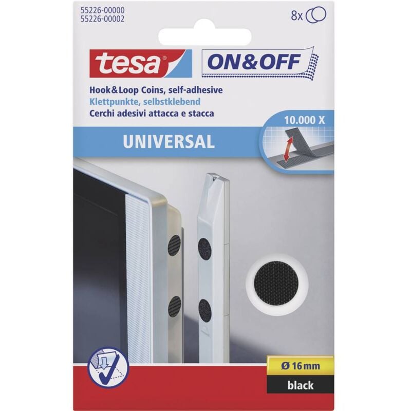 foto del prodotto attaccastacca ad tondo 16mm ner 8pz tesa
