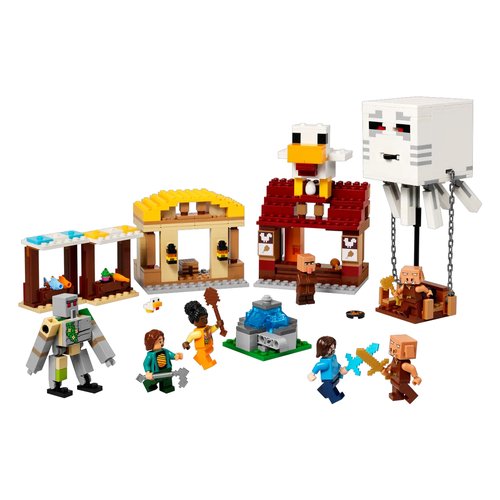foto del prodotto attacco al villaggio del ghast pallone lego 21273 minecraft