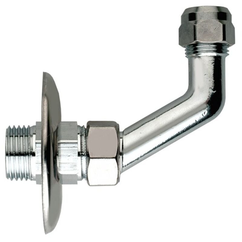 foto del prodotto attacco cromato per sottolavabo regolabile diametro 1/2 x3/8 - idrobric