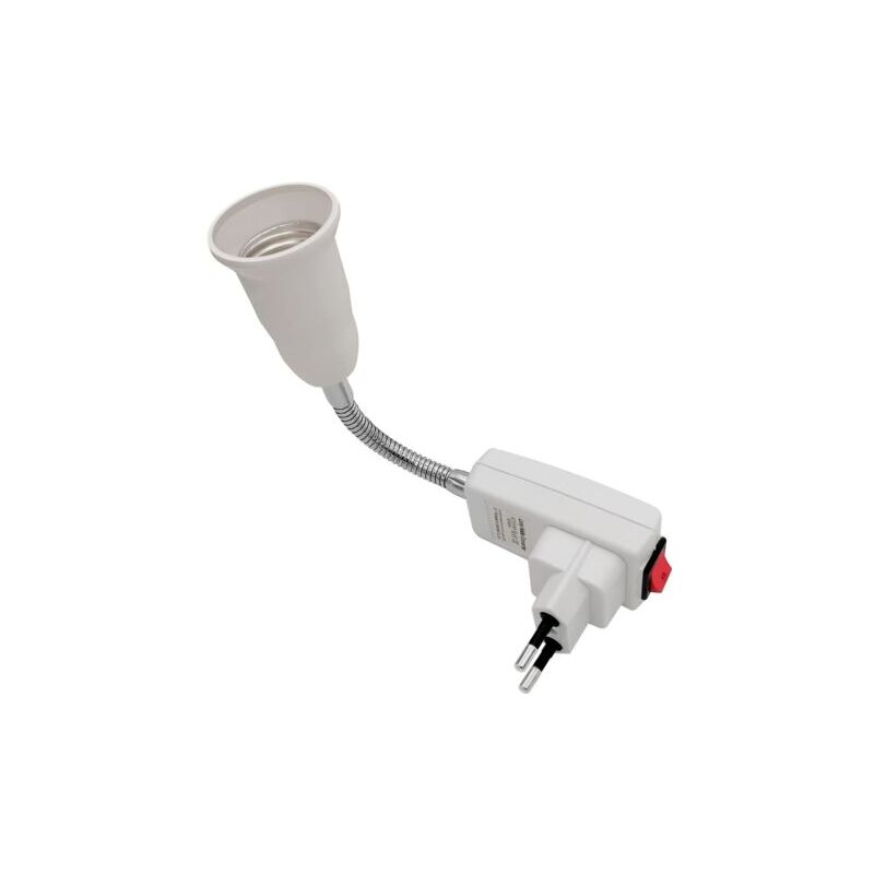 foto del prodotto attacco e27 con interruttore per lampada da parete da cucina, ca 220v, portalampada con attacco e27 per lampada da tavolo, lampada da garage senza