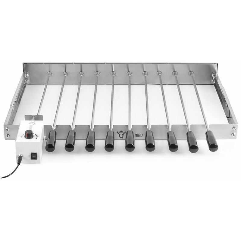 foto del prodotto attacco per griglia in acciaio inox 10 spiedini 58 x 26 40 cm, motore a sinistra bbq toro