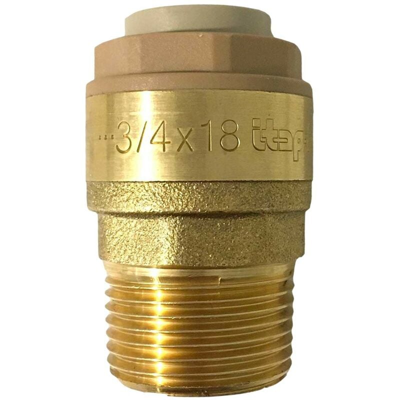 foto del prodotto attacco rapido 3 4 per tubo rame e pex 18 mm