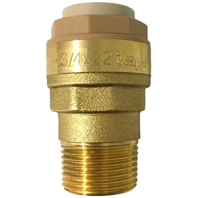 foto del prodotto attacco rapido 3 4 per tubo rame e pex 22 mm