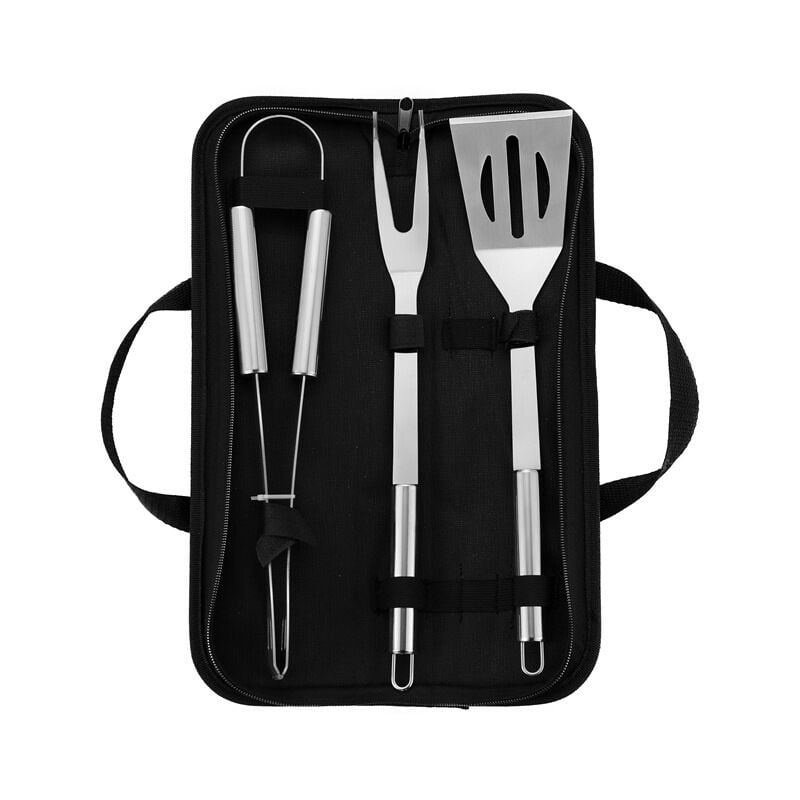 foto del prodotto attrezzi per barbecue, 3 pezzi di accessori per barbecue, kit per barbecue, utensili per barbecue, set di utensili per barbecue, forchette per carne,