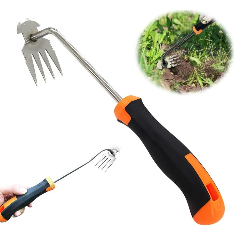 foto del prodotto attrezzo per diserbo, attrezzo per diserbo manuale, manufatto per diserbo da giardino, attrezzo per diserbo in acciaio inossidabile, attrezzo per