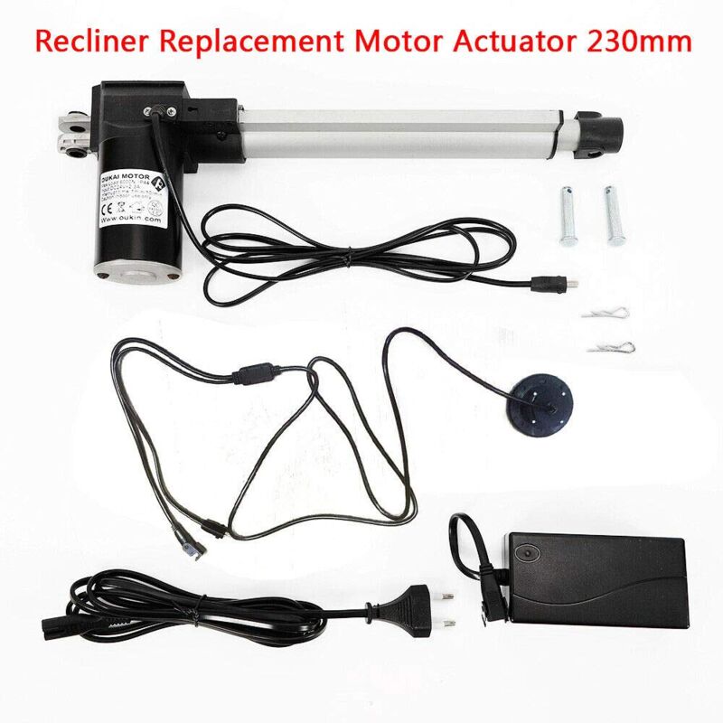 foto del prodotto attuatore elettrico per poltrona reclinabile 24 v, kit di ricambio 230 mm, attuatore motore dc per divano reclinabile elettrico 600 kg