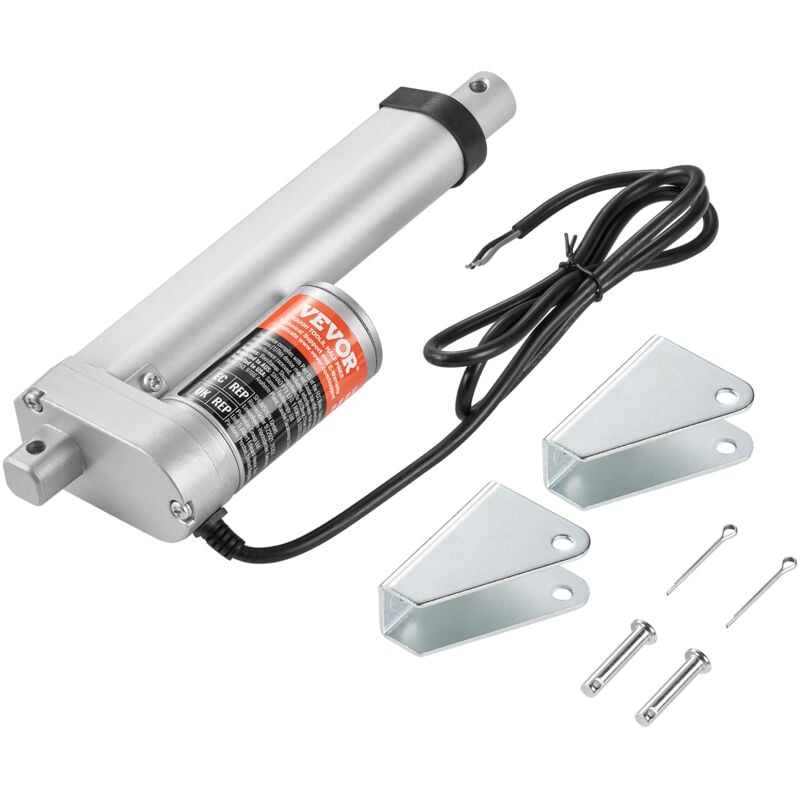 foto del prodotto attuatore lineare 12v, 4 pollici attuatore lineare carico 330 libbre 1500n, attuatore di movimento lineare da 0,19 s con staffa di montaggio e