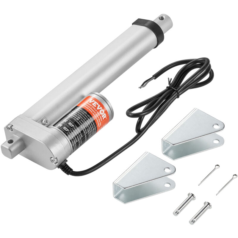 foto del prodotto attuatore lineare 12v, 6 pollici attuatore lineare ad alto carico 330 libbre 1500n, attuatore di movimento lineare da 0,19 s con staffa di montaggio