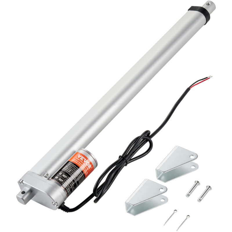 foto del prodotto attuatore lineare 12v, attuatore lineare ad alto carico da 16 pollici 330 libbre 1500 n, attuatore di movimento lineare da 0,19 s con staffa di
