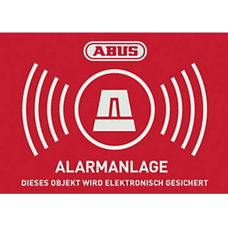 foto del prodotto au1422 segnale di avvertimento sistema di allarme lingue tedesco l x a 148 mm x 105 mm abus